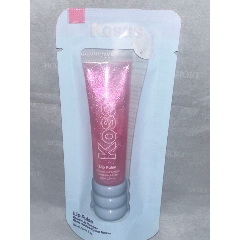 Kosas Lip Plumper Aura Flare Clear Pink Shimmer New